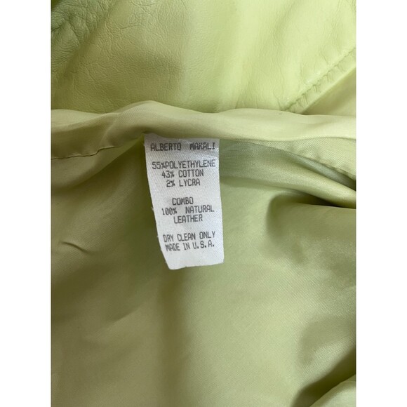 Alberto Makali RARE Kiwi Green Snakeskin Natural Leather Vest 12 Designer Moto - Picture 8 of 10